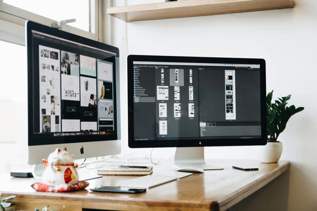 Desktop of Web Design agency